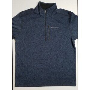 Eddie Bauer Men's Navy Zip-Up Sweater